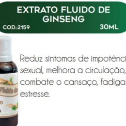 EXTRATO FLUIDO DE GINSENG 30ml - RAC NATURE